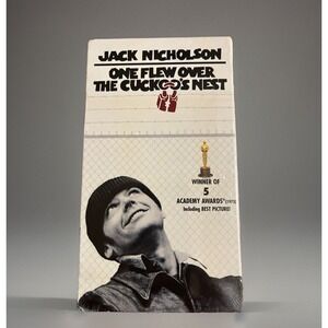 One Flew Over The Cuckoo's Nest 1975 Movie (VHS‎ 1993) Acad Award Jack Nicholson